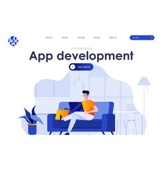 App Development Flat Landing Page Design