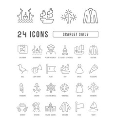 Line Icons Scarlet Sails