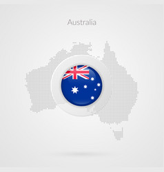 Australia Map Dotted Contour Sign Australian