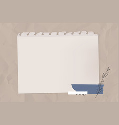 Blank Ripped Paper With Washi Tape Template