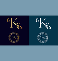 Floral Logo K Letter Design