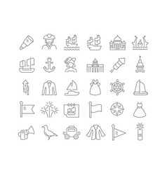 Line Icons Scarlet Sails