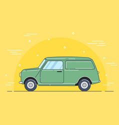 Mini Van Trip Car Flat Design