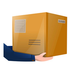 Postman Parcel Box Icon Cartoon Mail Bag