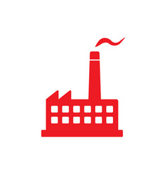 Red Manufacturing Factory Icon