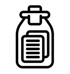 Sea Message Bottle Icon Outline Marine