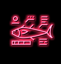 Tuna Fish Characteristics Neon Glow Icon