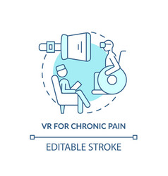 Vr For Chronic Pain Turquoise Concept Icon