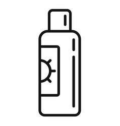 Care Sunscreen Bottle Icon Outline Spa Sun