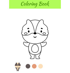 Coloring Page Happy Badger Book For Kids