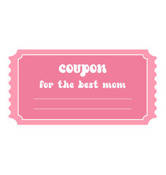 Isolated Coupon For Mom Template