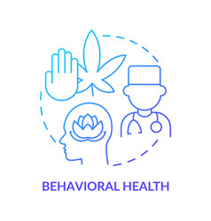 Behavioral Health Blue Gradient Concept Icon