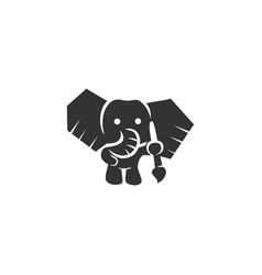 Elephant Holding Paint Brush Icon Brand