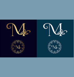 Floral Logo M Letter Design