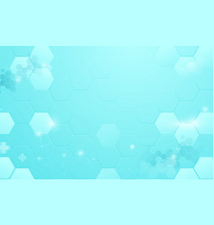 Abstract Blue Hexagon Technology With Medical