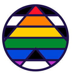 Ally Pride Lgbt Flag Festive Circle Badge