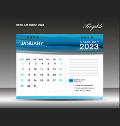 Desk Calender 2023 - January 2023 Template