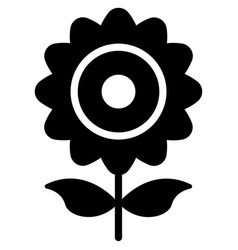 Sunflower Glyph Icon Modern Glyph Symbols