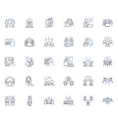 Business Governance Line Icons Collection