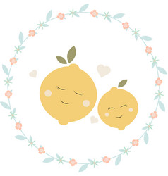 Drawing Lemons Mom And Baby Baby Print