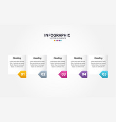 Horizontal Infographic Arrow Design With 5