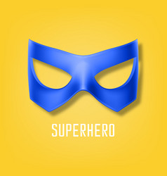 Realistic Blue Super Hero Mask On Yellow