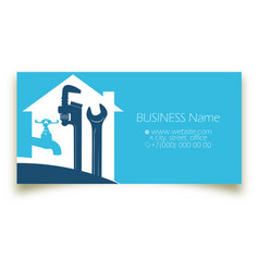 Business Card Of A Plumber And Plumbing Repair