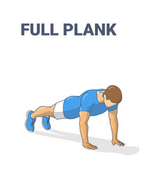 Full Plank Male Home Workout Exercise Guidance