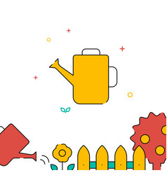 Garden Watering Can Filled Line Icon Simple