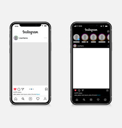 Instagram Post Template Set On Apple Iphone