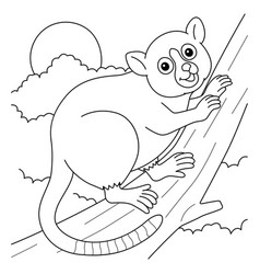 Mouse Lemur Animal Coloring Page For Kids