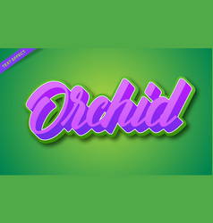 Purple Flower Orchid Colorful Text Effect