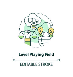 2d Level Playing Field Concept Icon