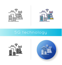 5g Smart City Icon Improved Urban Infrastructure