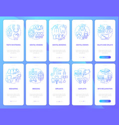 Dental Clinic Blue Gradient Onboarding Mobile App