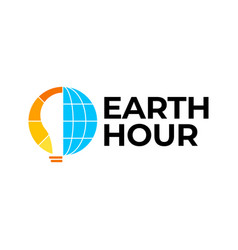 Earth Hour Light Bulb Time Logo