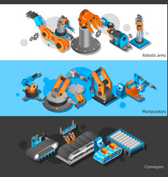 Industrial Robot Banner Set Robot