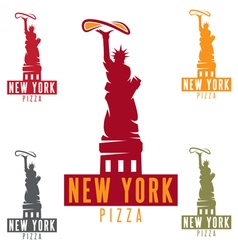 Liberty Statue With Pizza In New York City Design