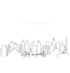 Outline Istanbul Skyline Trendy Template