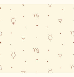 Virgo Zodiac Background Seamless Pattern