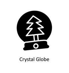 Crystal Globe Solid Icon Design