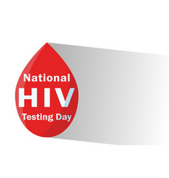 National Hiv Testing Day Blood Donation Day Logo