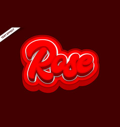 Red Flower Rose Colorful Text Effect