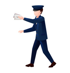 Send Mail Post Icon Cartoon Postman Box