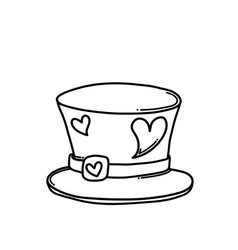 Top Hat Doodle Icon Drawing Sketch Hand Drawn