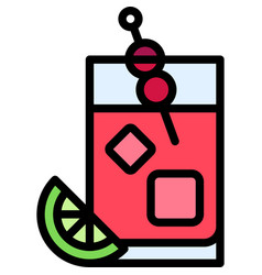 Dirty Shirley Cocktail Icon Alcoholic Mixed Drink