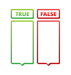 True Or False Check Mark Red And Green Colors