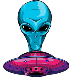 Alien Head Ufo Design Art