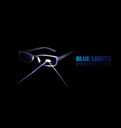 Glasses With Blue Light Blocking Lens With Text