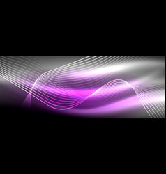 Glowing Neon Wave Abstract Background - Vibrant